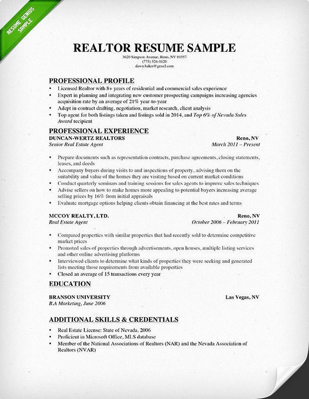 Real Estate Resume &amp; Writing Guide