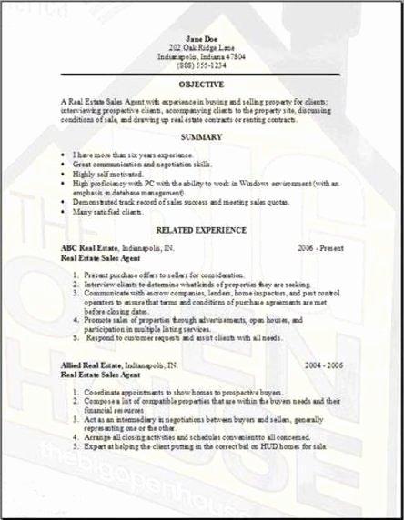 Real Estate Resume Examples Samples Free Edit with Word