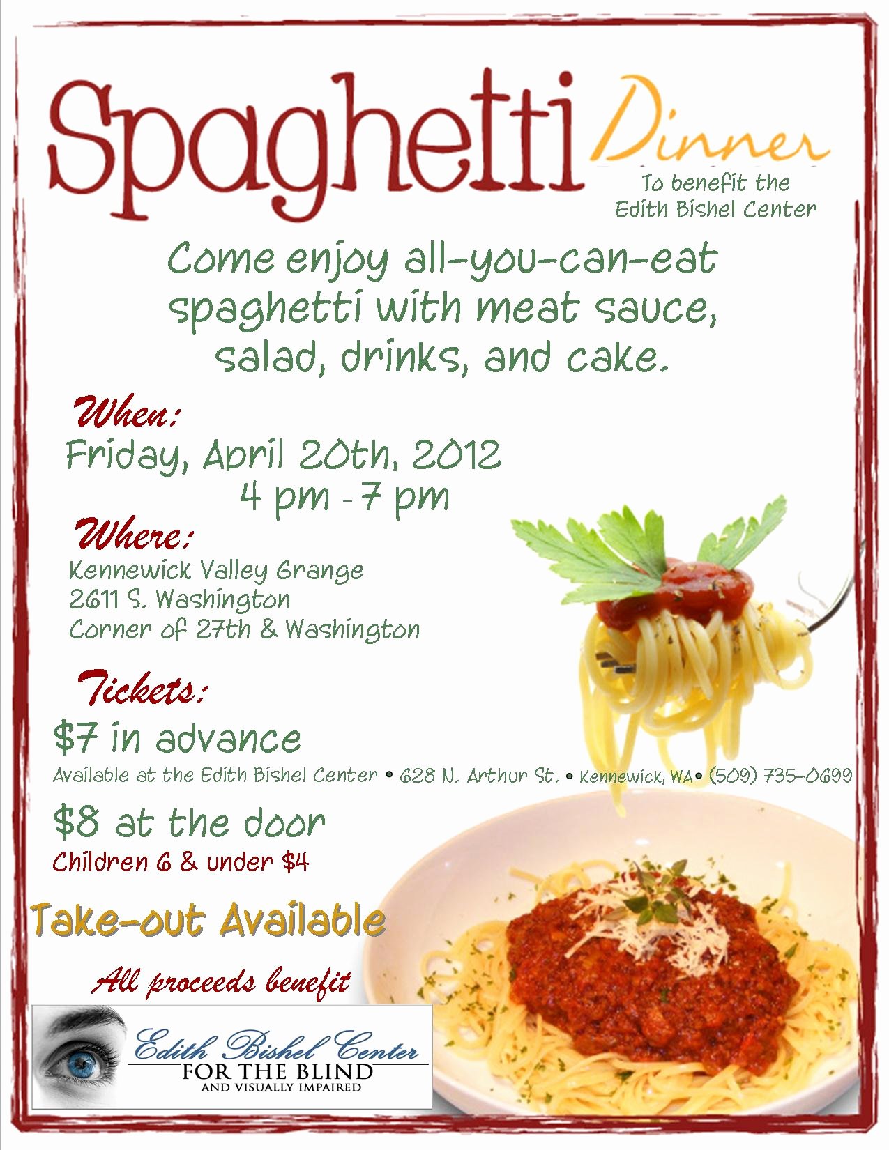Really Like This Flyer Spaghetti Dinner Fundraiser Ideas
