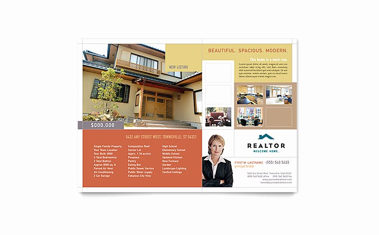 Realtor &amp; Real Estate Agency Flyer Template Word &amp; Publisher