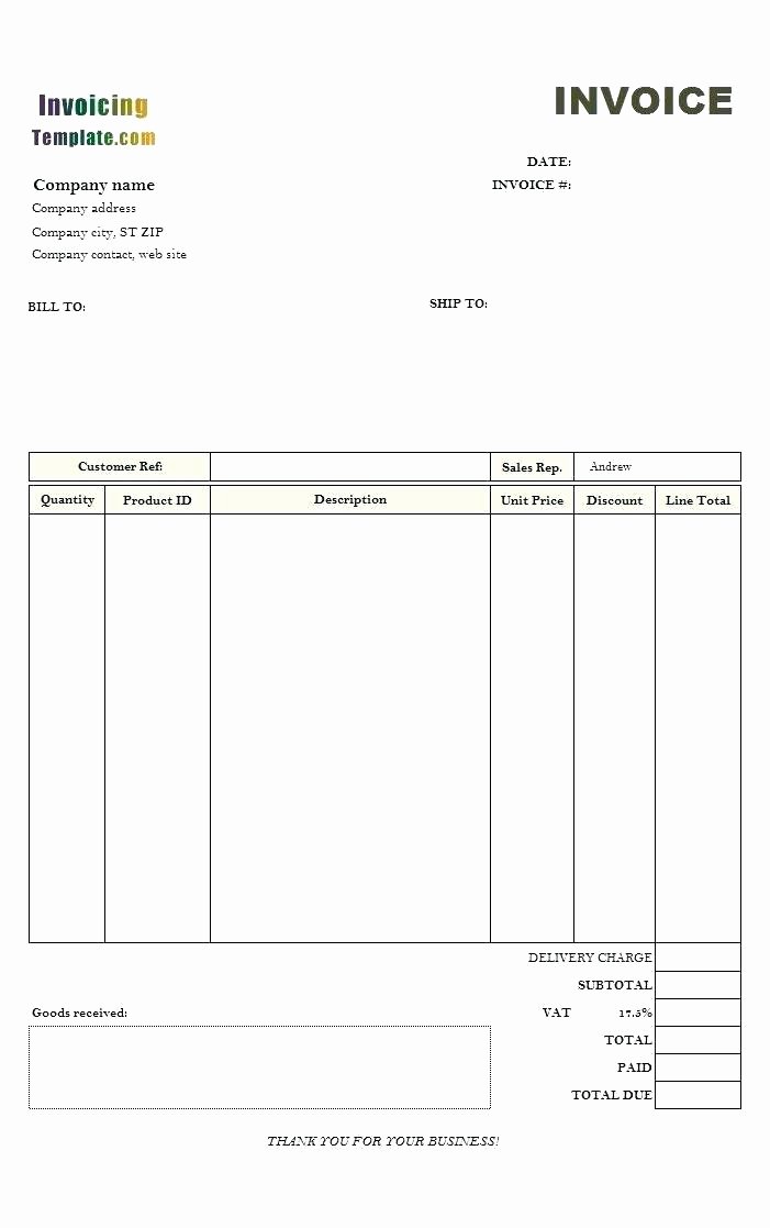 Receipt Of Goods Template – Arbitra Radingbondub