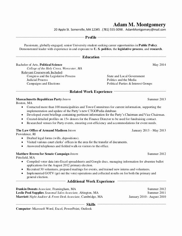 Recent College Graduate Resume Sample Best Resume Collection