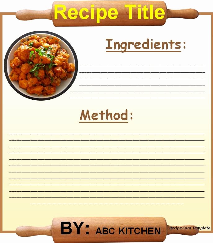 Recipe Card Template for Word Beepmunk