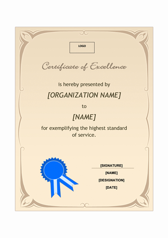 Recognition Award Template Free Template Downloads