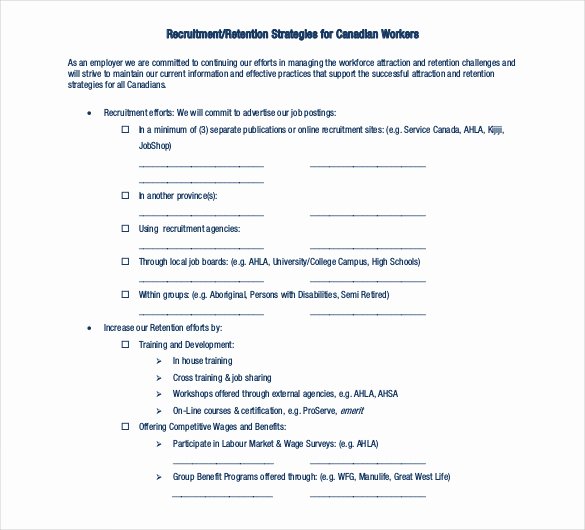 Recruitment Strategy Template – 13 Free Word Pdf