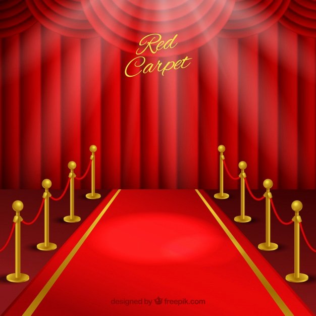 Red Carpet Background In Realistic Style Vector
