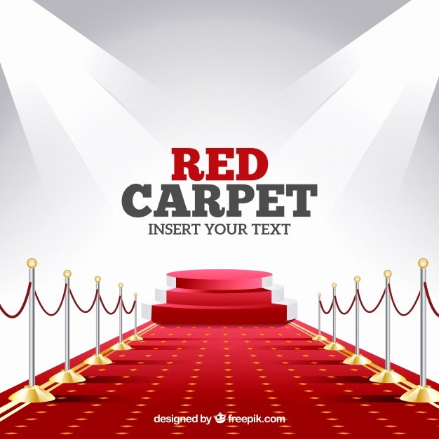 Red Carpet Background In Realistic Style Vector