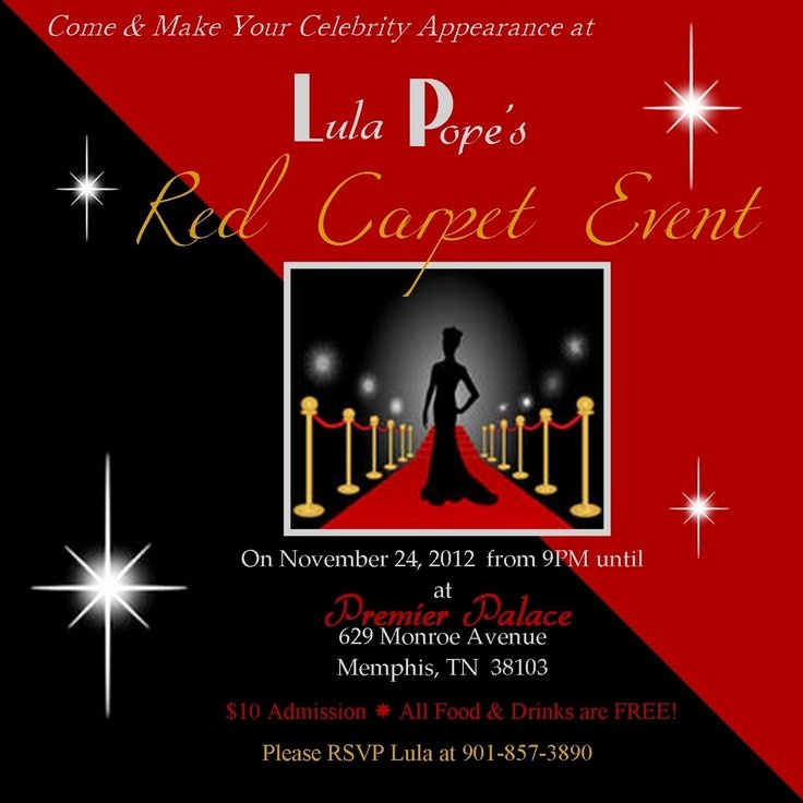 Red Carpet Party Invitations