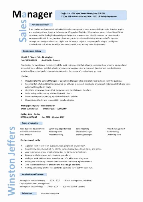 regional sales manager resume 1903