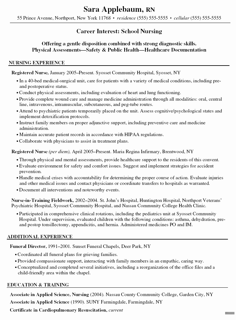 Registered Nurse Resume Registered Nurse Resume Sample