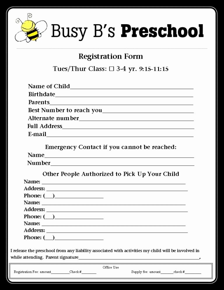Registration form Template