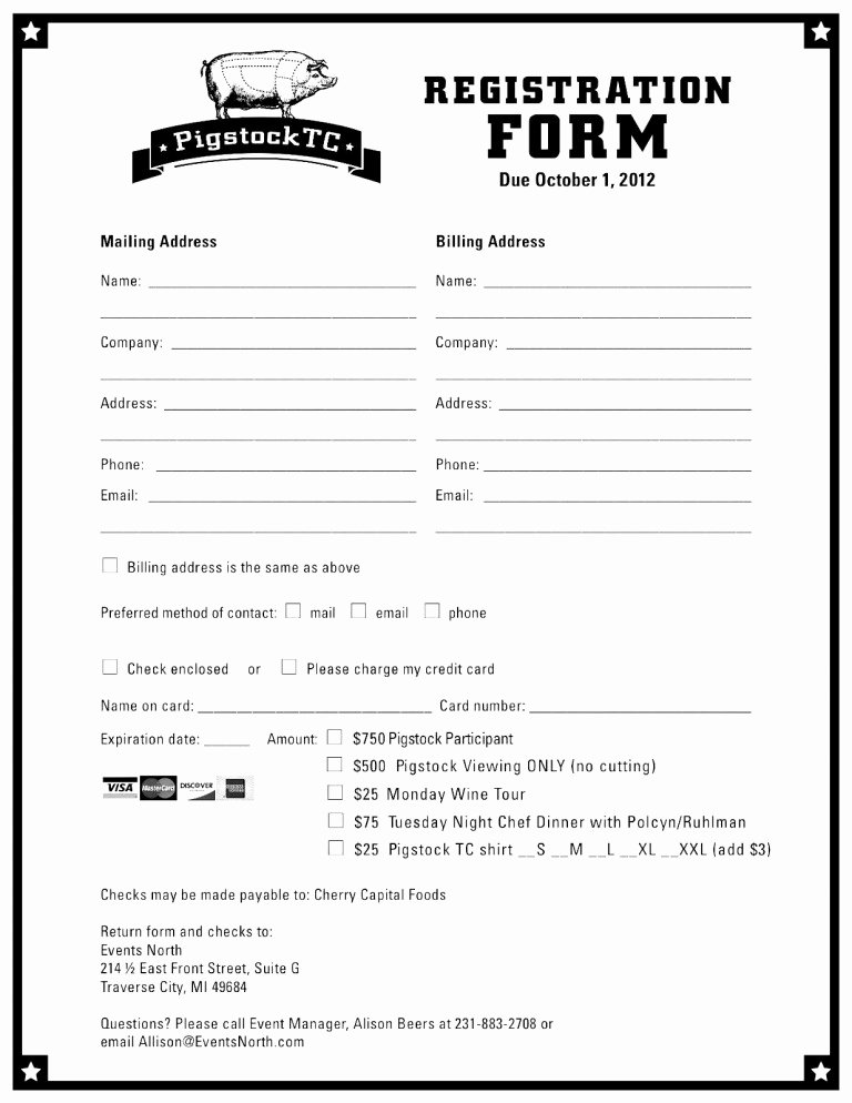 Registration form Template