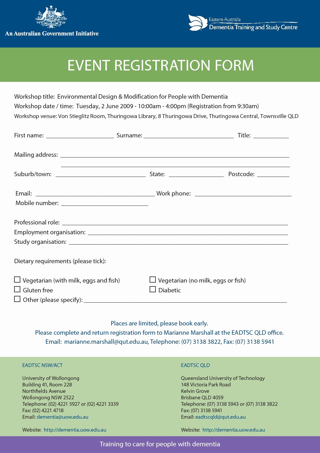 Registration form Template