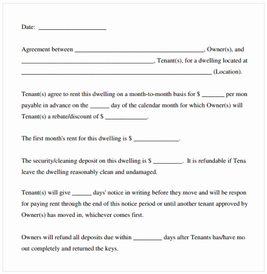 Rental Agreement Template Free top form Templates