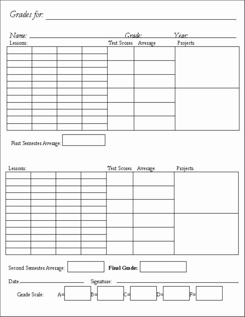 Report Card Template Free Printable Example – Searchexecutive