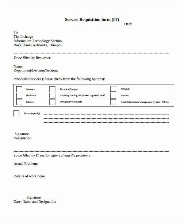 requisition form