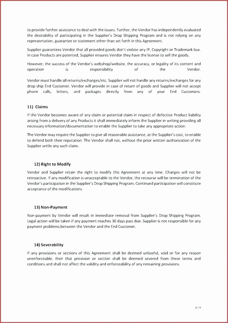 Reseller Agreement Template Example Sample Service Level