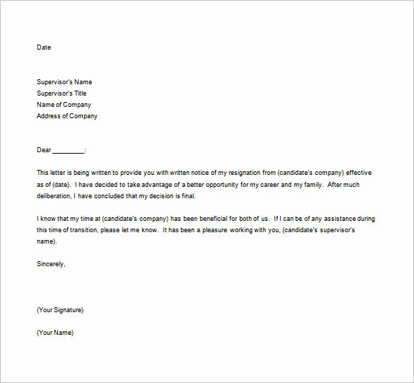 Resignation Letter formats 10 Free Word Excel Pdf