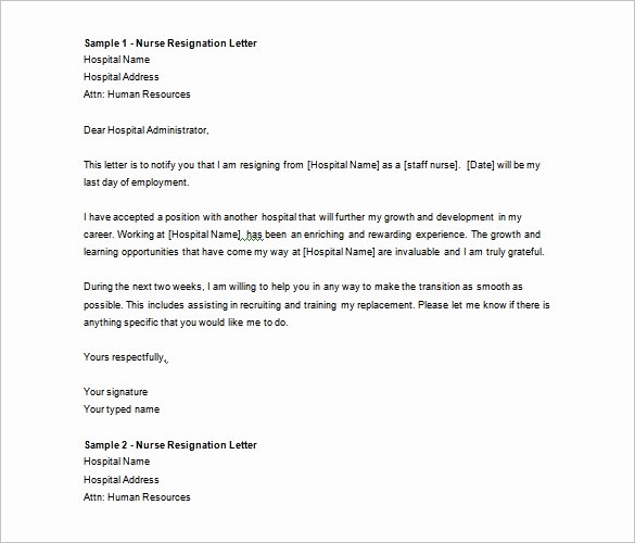 Resignation Letter Template – 40 Free Word Pdf format