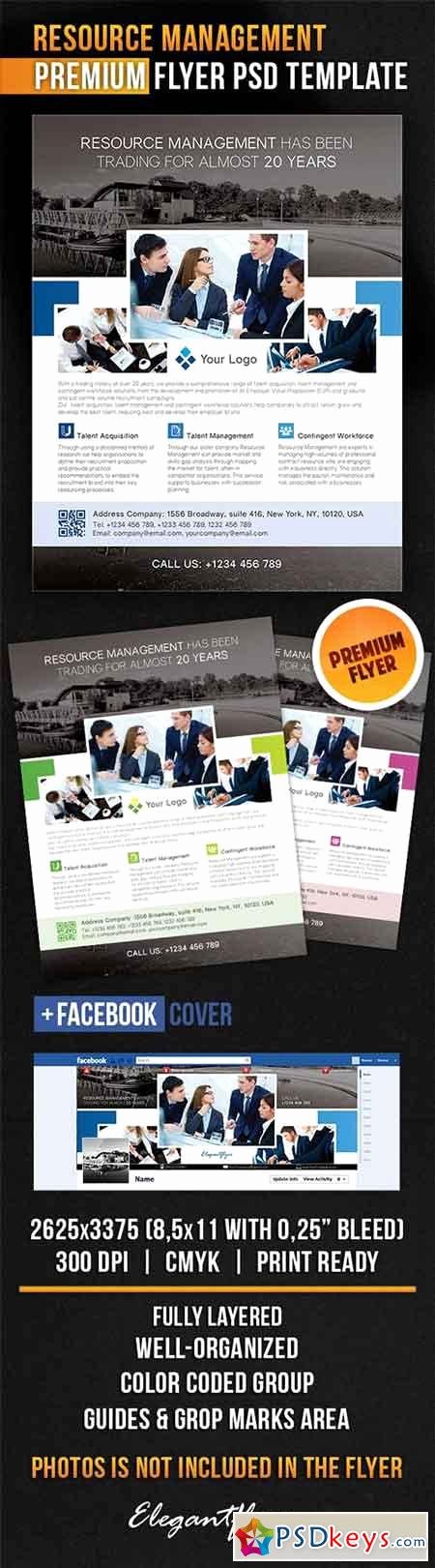 Resource Management Flyer Psd Template Cover