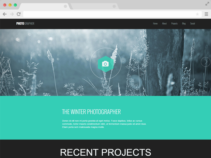 Responsive E Page Graphy Website Template