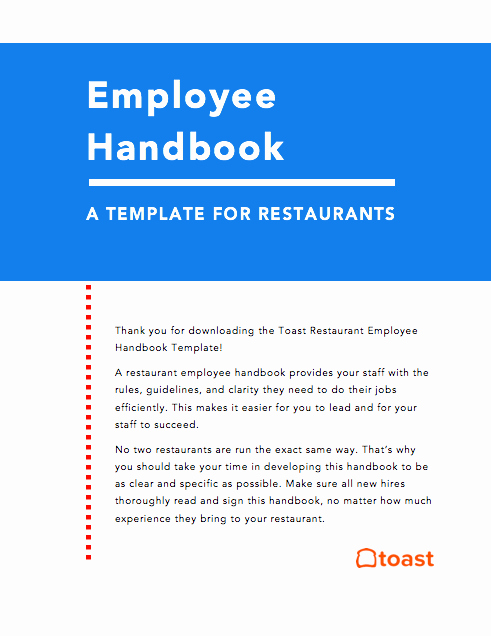 Restaurant Employee Handbook Template [free]