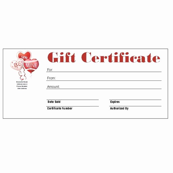 Restaurant Gift Certificate Template