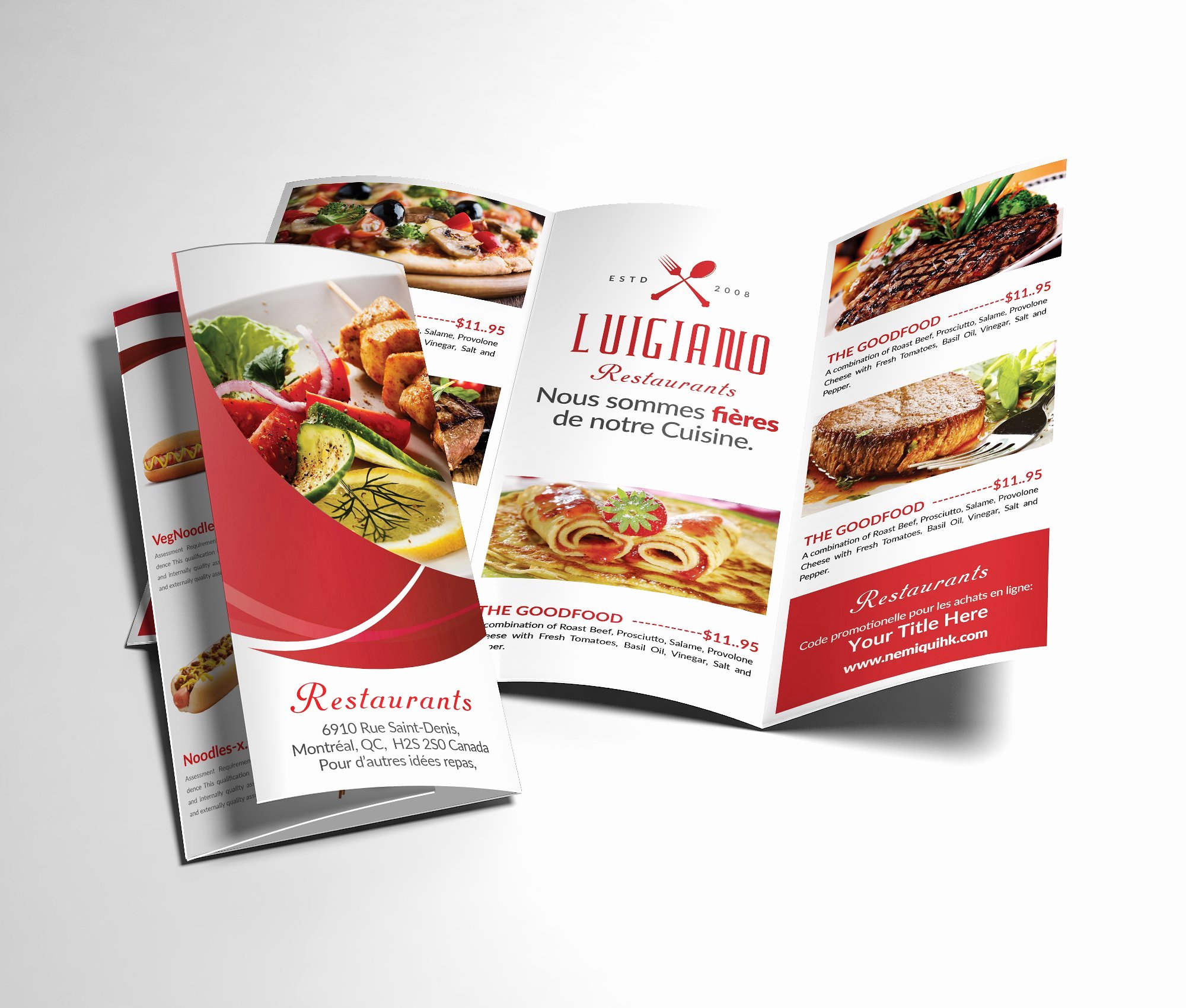 Restaurant Menu Tri Fold Brochure Brochure Templates