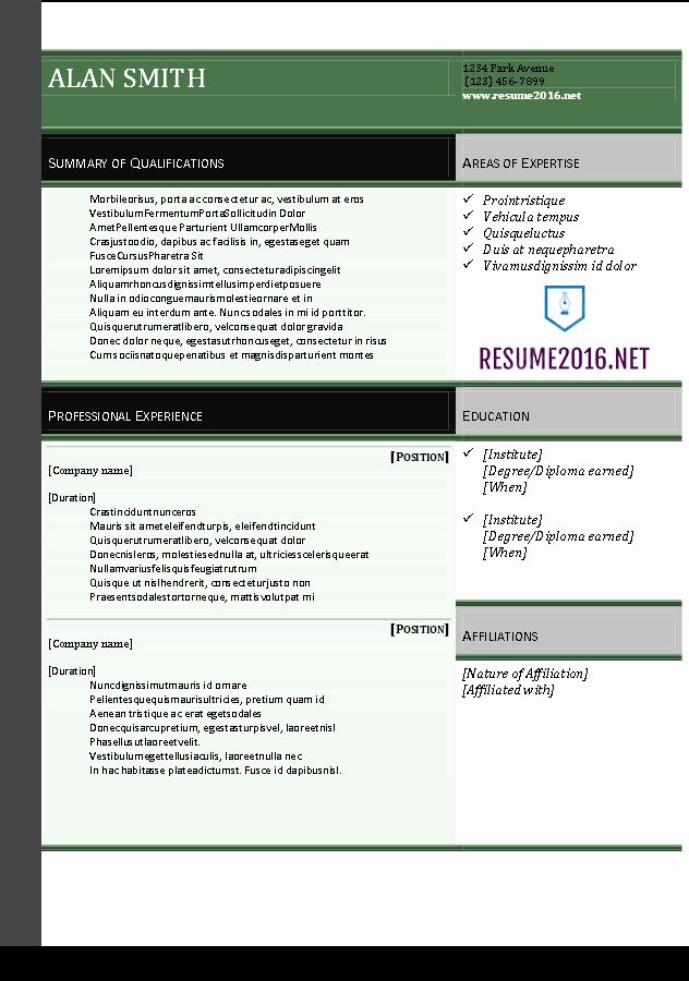 Resume 2016 Download Resume Templates In Word