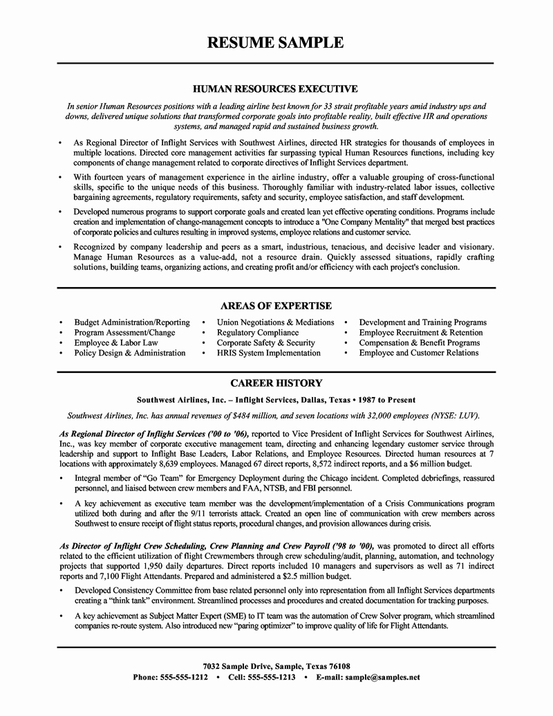 Resume areas Expertise