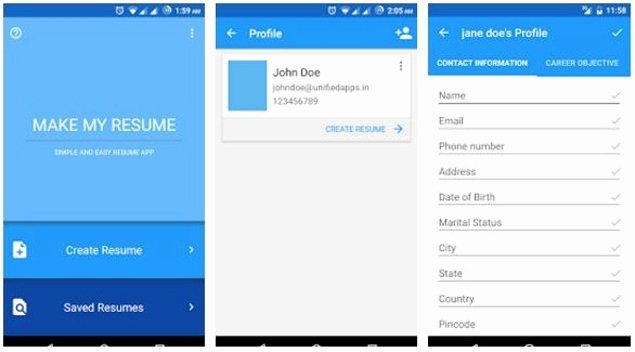 Resume Builder App android