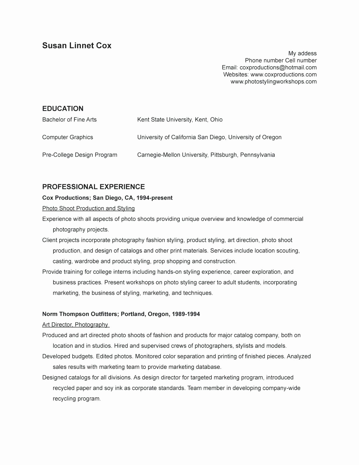 Resume Cover Letter and Resume Builder Hairstylist