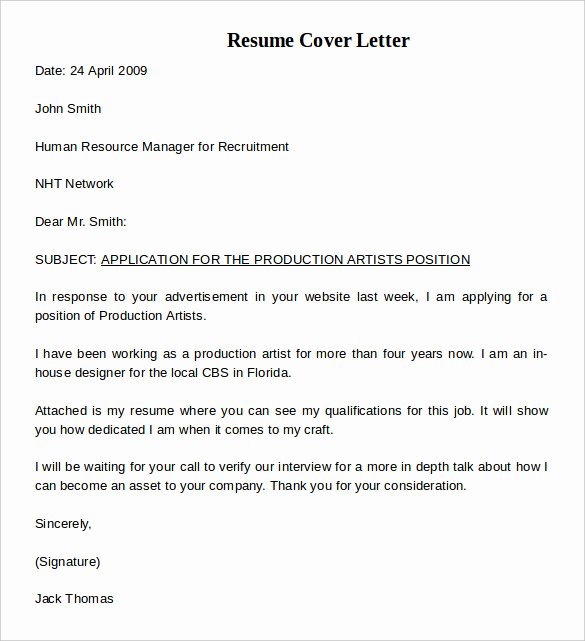 Resume Cover Letter Example 8 Download Documents In Pdf