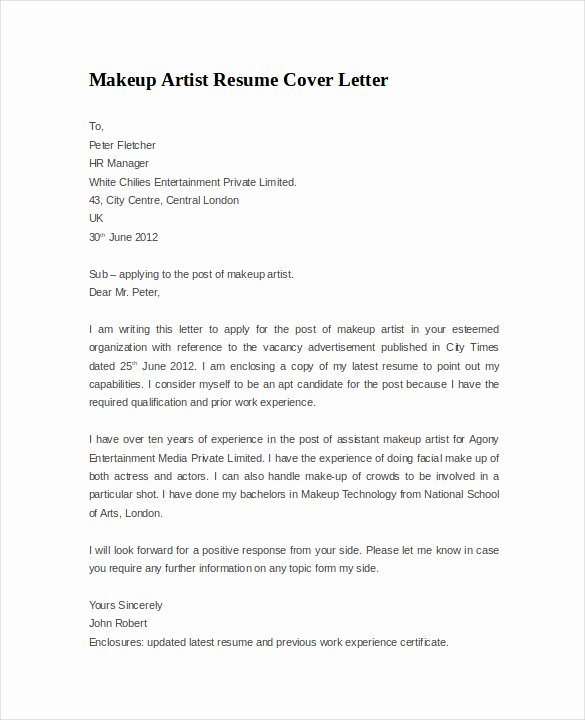 Resume Cover Letter Example 8 Download Documents In Pdf