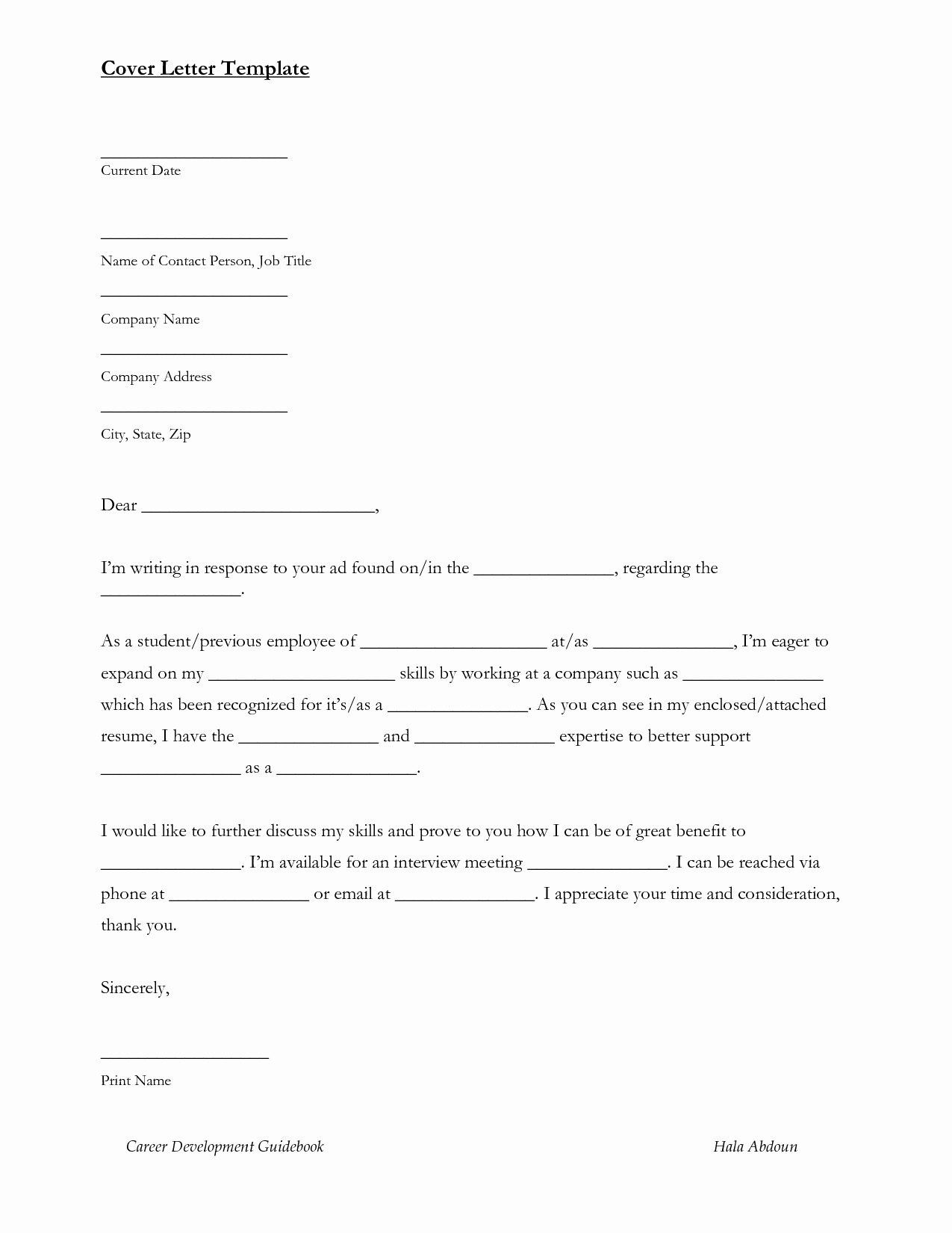 Resume Cover Letter Free Templates Samplebusinessresume
