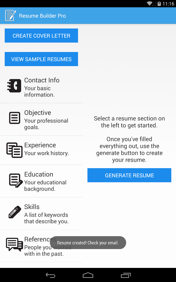Resume Creator App for android