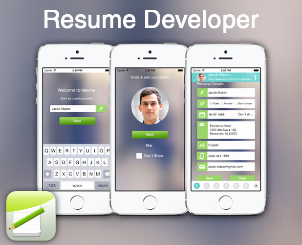 Resume Developer – Create Resume On the Go