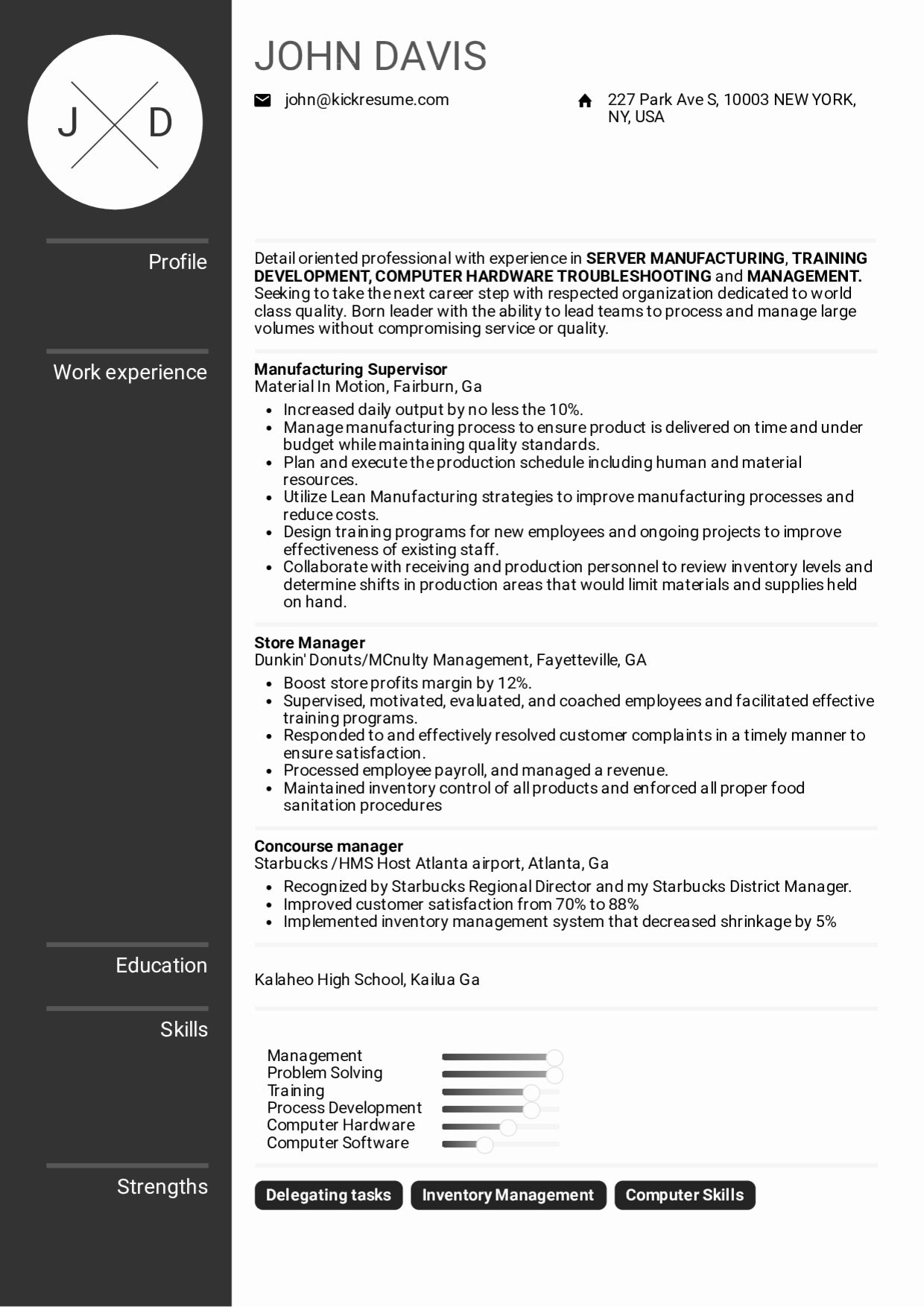 Resume Examples by Real People Google Server
