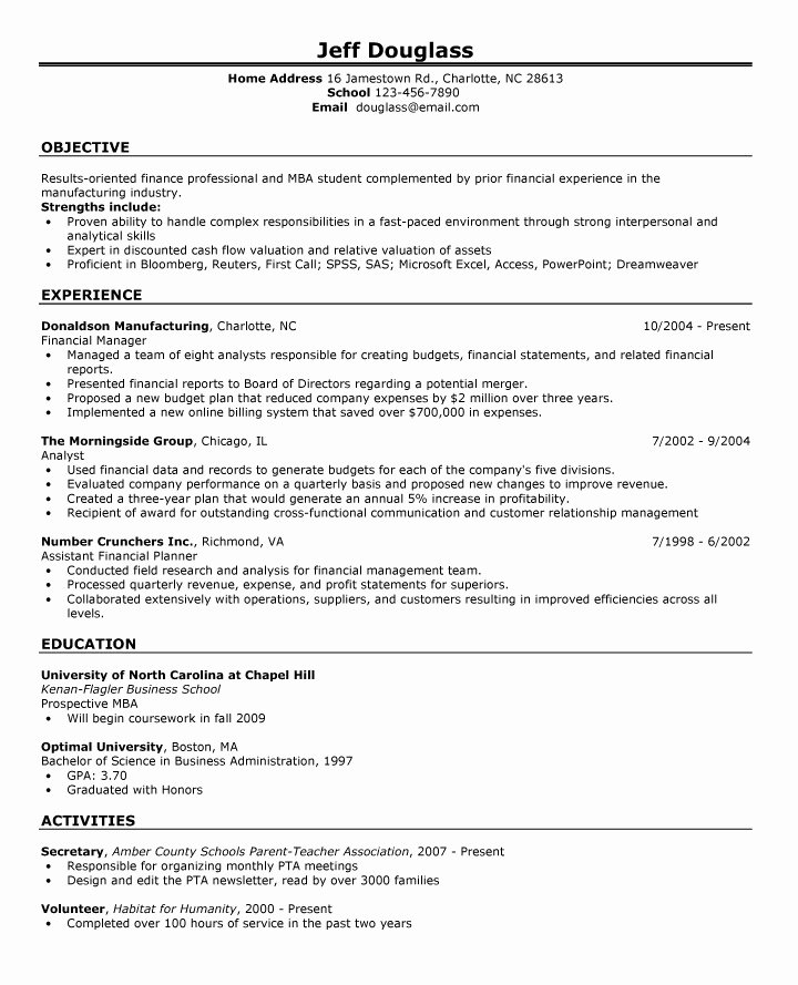 First Time Job Resume Examples