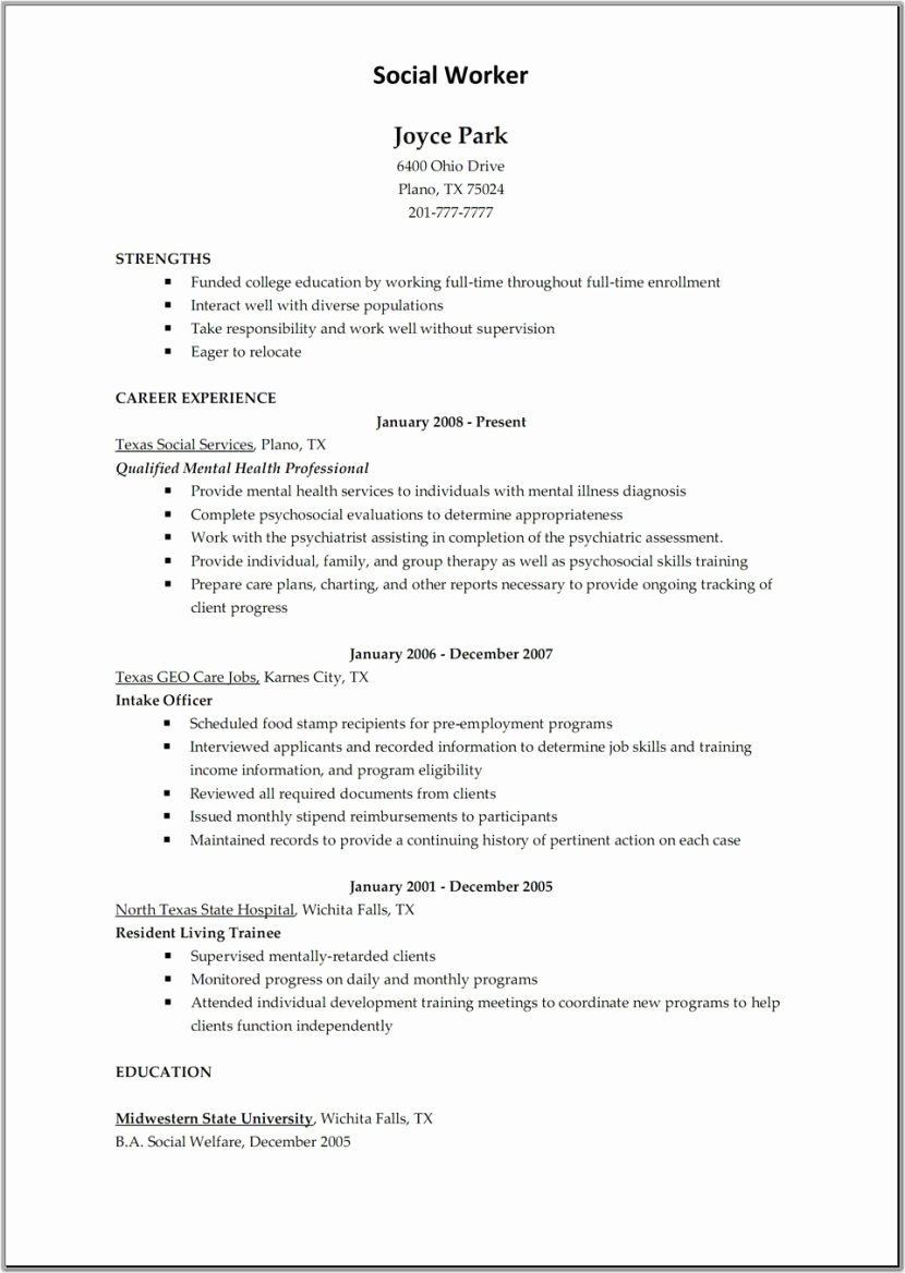 Resume Examples for Food Service