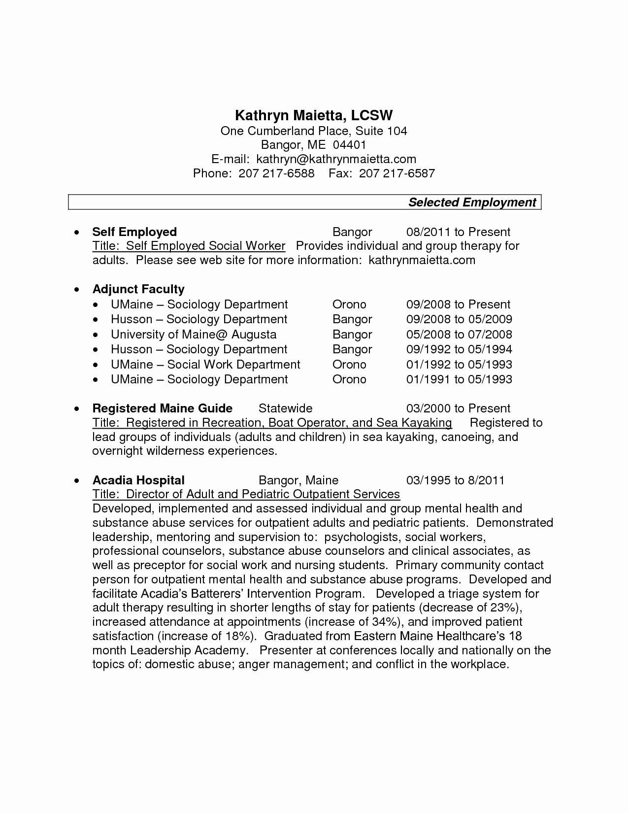 Resume Examples for Self Employed Person You Can Make
