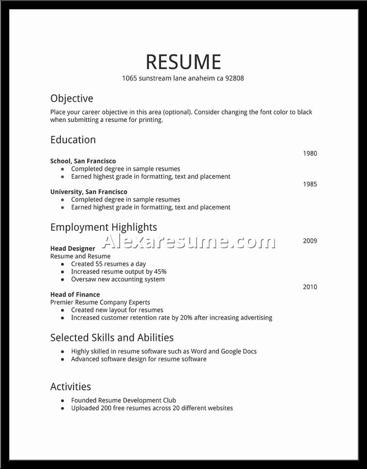 Resume Examples for Teenagers First Job