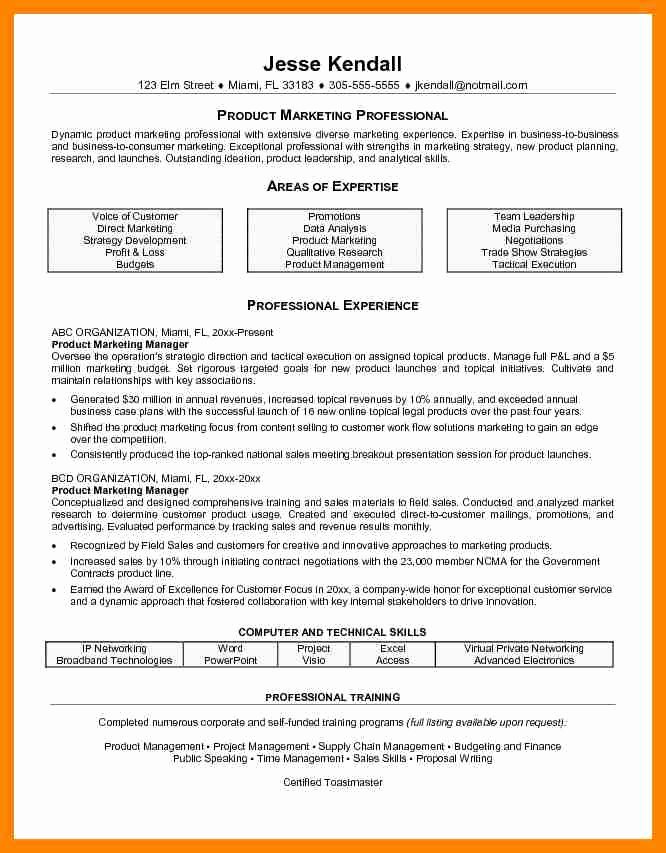 examples of expertise resume