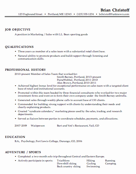 Resume for A Marketing Sales Professional Susan Ireland