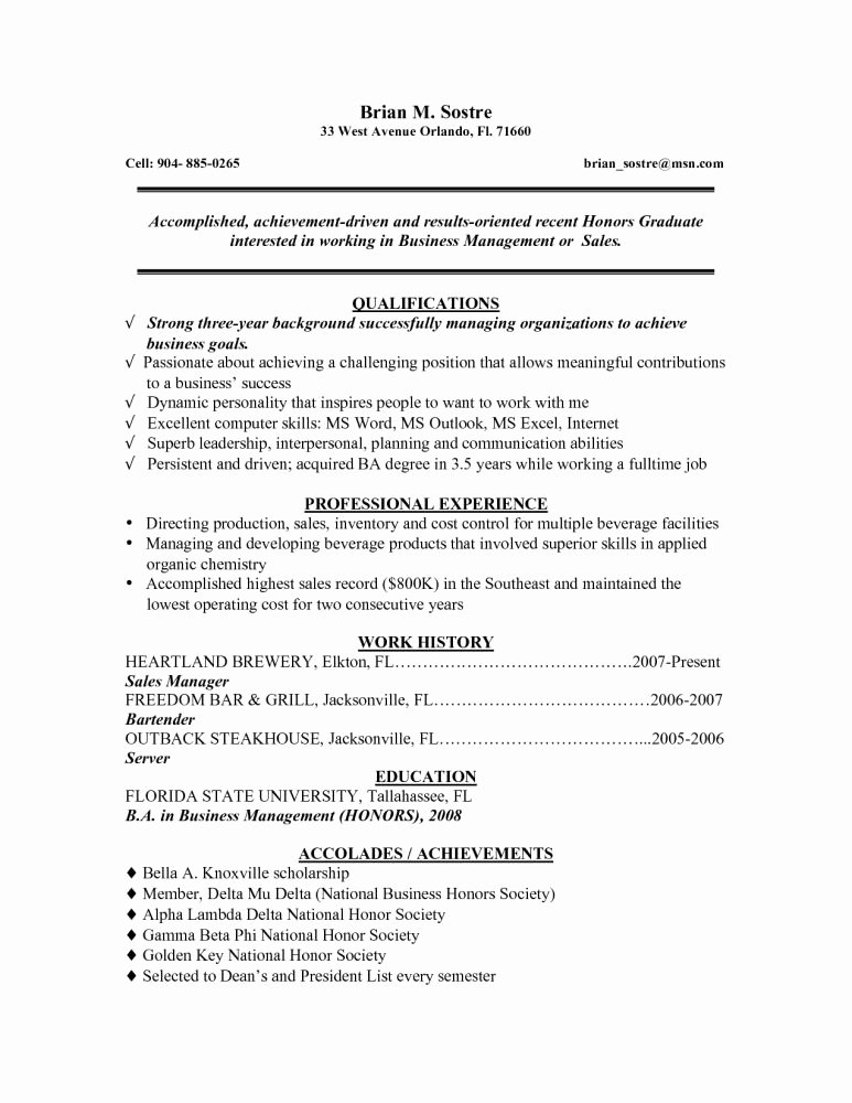 Resume for College Grad Best Resume Collection