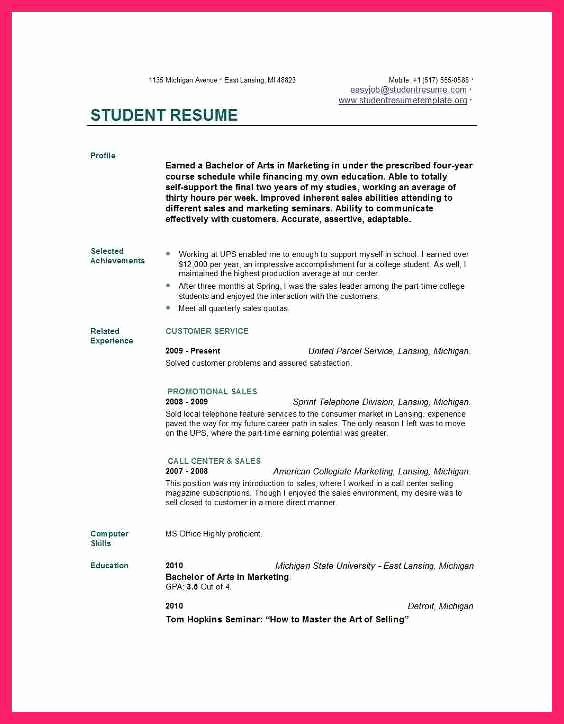 Resume for College Student