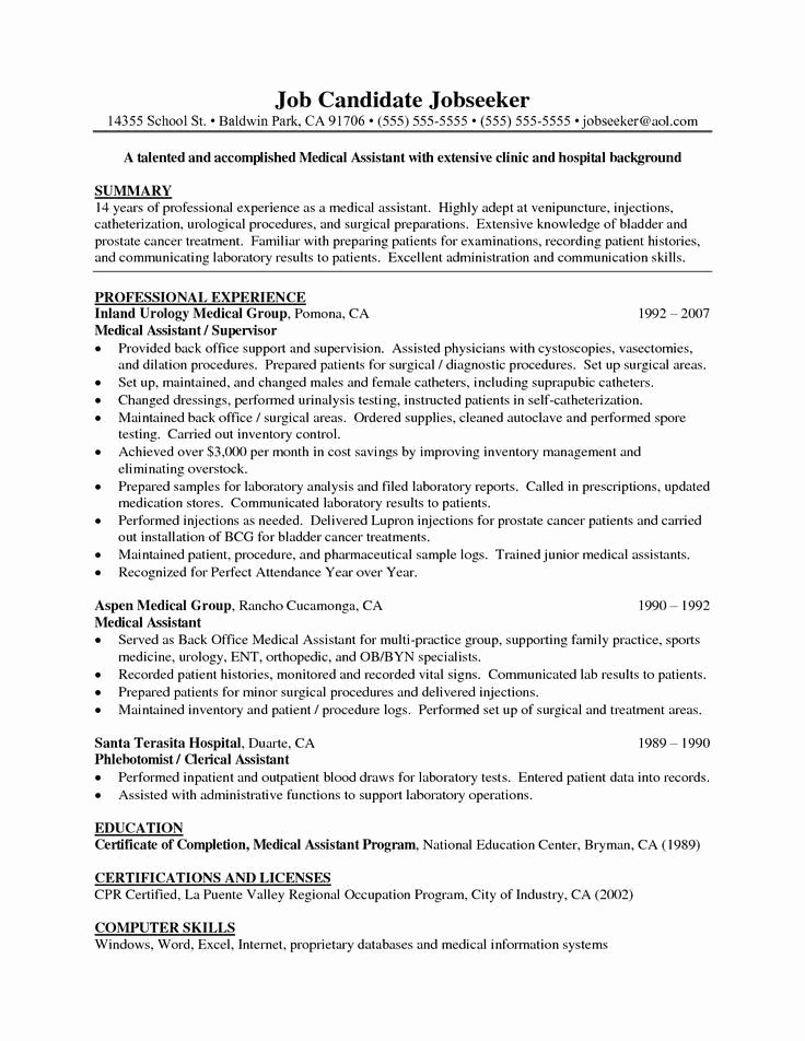 Resume for Medical School Best Resume Collection