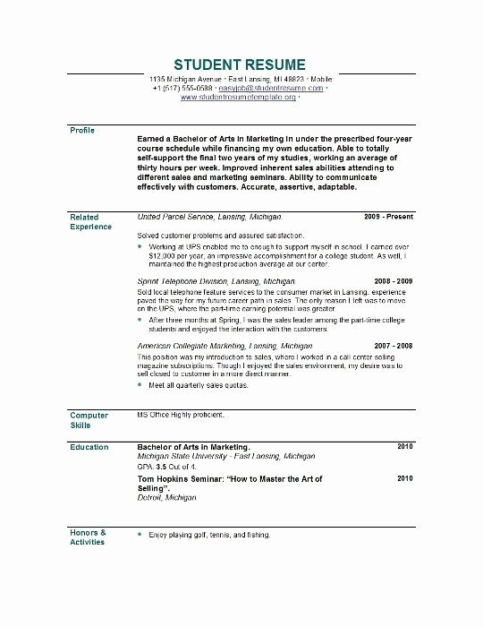 Resume for Nursing Student with No Experience Best