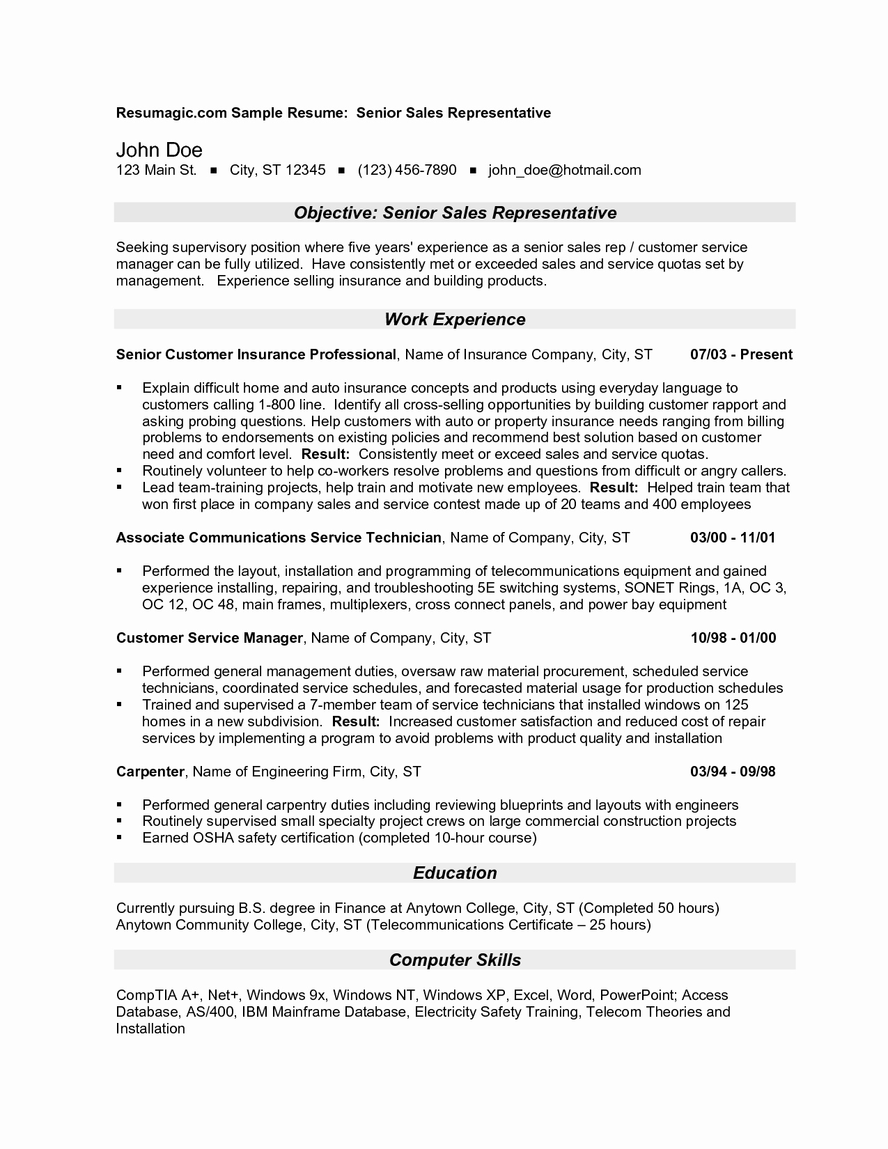 Resume for Wine Sales Outside Job Responsibilities Sample