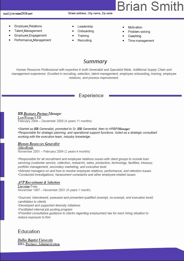 Resume format 2016 12 Free to Word Templates